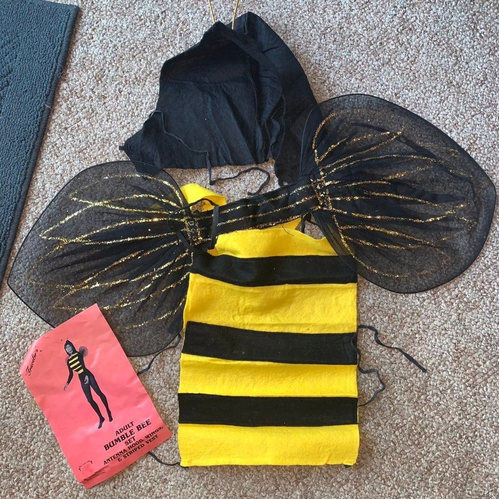 Vintage Bumble Bee Costume with Vintage Mannequin Advertising